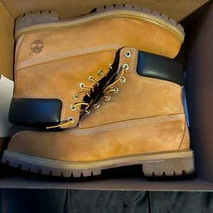 ‘Wheat’ Timberland Waterproof Primium 6in Nubuck boots